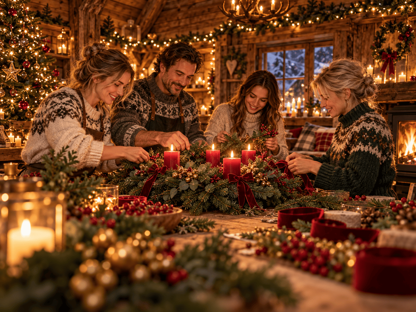 Weihnachtliche Atmosphäre im Stadl auf der Hummelwiese